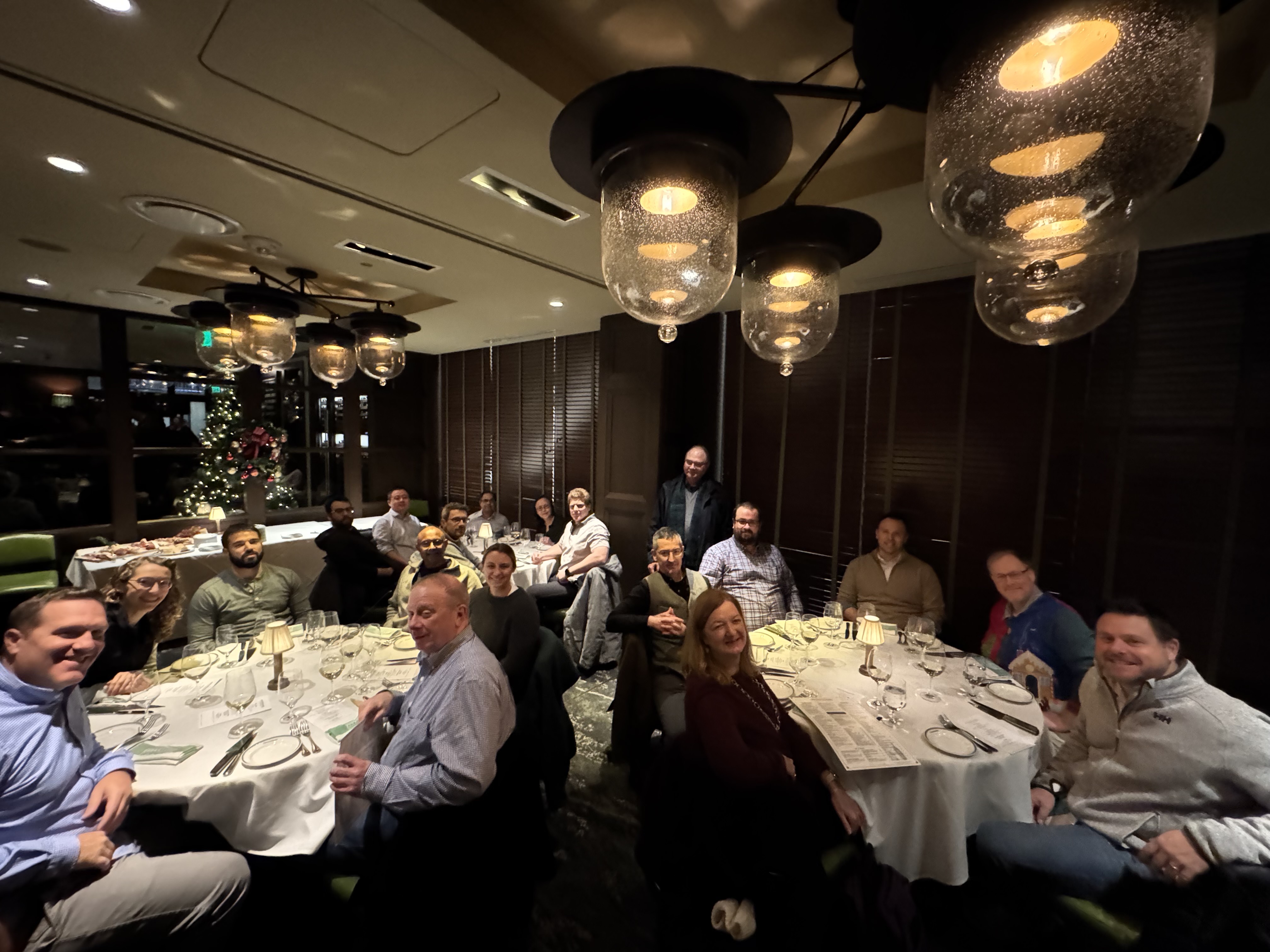 Team out to dinner